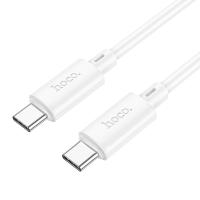 Кабель USB-C HOCO X88 Gratified Type-C - Type-C, 3A, 60W, 2 м, белый
