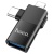 Переходник/Адаптер HOCO UA17 Type-C (m) / Lightning (m) - USB (f), черный