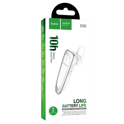 Беспроводная Bluetooth-Гарнитура HOCO E60 Brightness, Bluetooth, белый