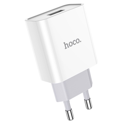 Сетевое зарядное устройство HOCO C81A Asombroso single 1xUSB, 2.1A, 10W, белый