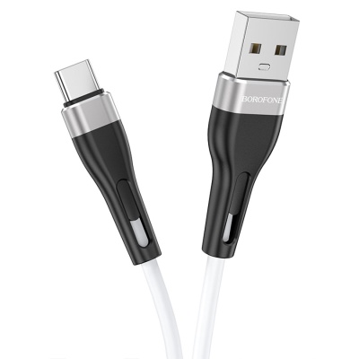 Кабель USB BOROFONE BX46 Rush USB - Type-C, 3A, 1 м, белый