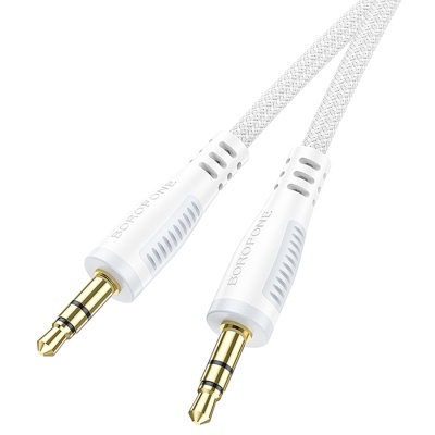 Аудиокабель BOROFONE BL14 AUX Jack 3,5 (m) - Jack 3,5 (m), 2 м, белый