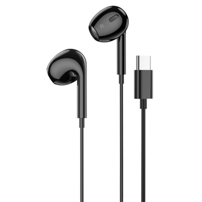 Проводные наушники HOCO M101 Max Crystal, Type-C, 1.2 м, черный