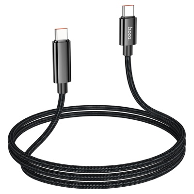 Кабель USB-C HOCO U125 Benefit Type-C - Type-C, 5A, 100W, 1.2 м, черный