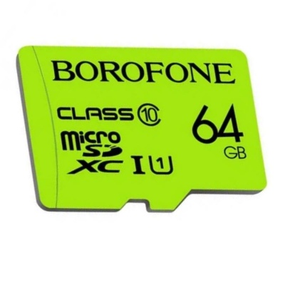 Карта памяти microSDXC BOROFONE I(1), 64GB, зеленый
