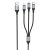 Кабель USB HOCO X102 Fresh 3 в 1 USB - Type-C + Lightning + MicroUSB, 2.4А, 1 м, черный