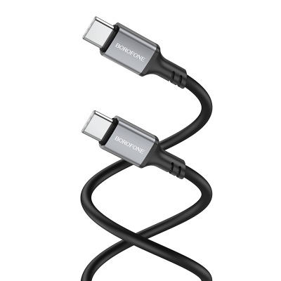 Кабель USB-C BOROFONE BX83 Famous Type-C - Type-C, 3A, 60W, 1 м, черный