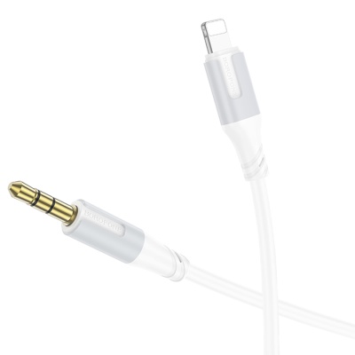 Аудиокабель BOROFONE BL19 Creator AUX Jack 3,5 (m) - Lightning (m), 1 м, белый