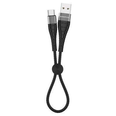 Кабель USB BOROFONE BX32 Munificent USB - Type-C, 3A, 25 см, черный