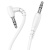 Аудиокабель BOROFONE BL10 AUX Jack 3,5 (m) - Jack 3,5 (m), 1 м, белый