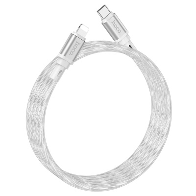 Кабель USB-C HOCO X98 Crystal ice Type-C - Lightning, 20W, 1 м, серебристый