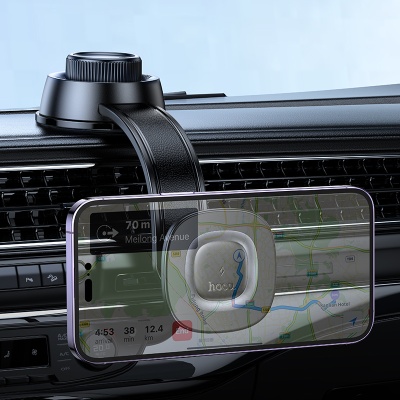 Автомобильный держатель HOCO HW31 Crown, магнитный с беспроводной зарядкой, 15W, на приборную панель, черный+серый