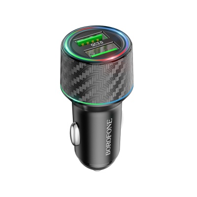 Автомобильное зарядное устройство BOROFONE BZ21A Brilliant, 2xUSB, 36W, черный