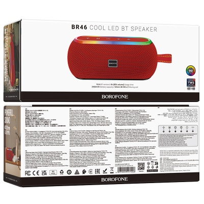Портативная колонка BOROFONE BR46 Delight, Bluetooth 5.4, красный