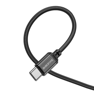 Кабель USB-C BOROFONE BX87 Sharp Type-C - Type-C, 3A, 60W, 2 м, черный