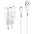Сетевое зарядное устройство HOCO C72A Glorius single 1xUSB с Кабелем USB - Lightning, 2.1A, 10W, белый