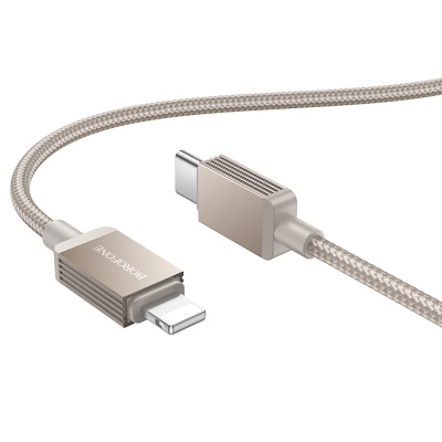 Кабель USB-C BOROFONE BX120 Placer Type-C - Lightning, 27W, 1 м, золотой