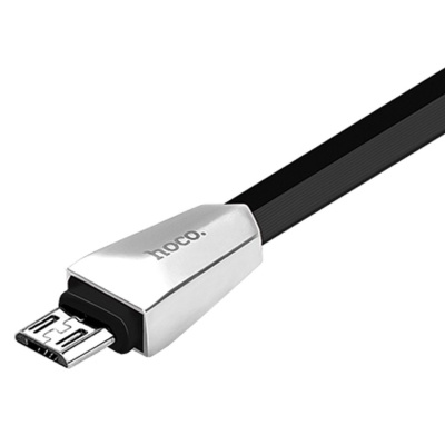 Кабель USB HOCO X4 Zinc Alloy USB - MicroUSB, 2.4А, 1.2 м, черный