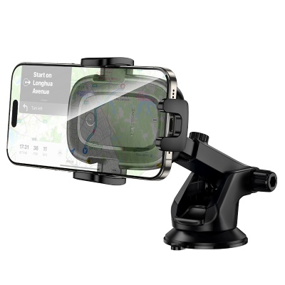 Автомобильный держатель BOROFONE BH223 Follower, зажимной с беспроводной зарядкой, 15W, на приборную панель, черный