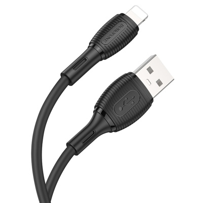 Кабель USB BOROFONE BX86 Advantage USB - Lightning, 2.4А, 1 м, черный