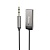Переходник/Адаптер HOCO E78 Benefit Jack 3.5 (m) - USB (f), 1.2 м, черный+серый металлик