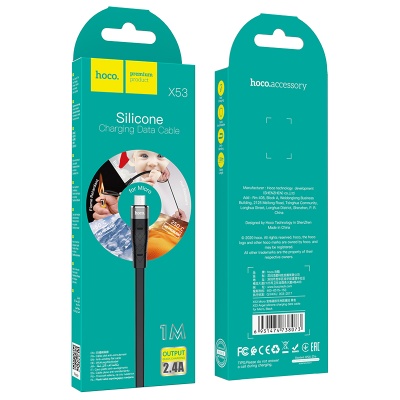 Кабель USB HOCO X53 Angel USB - MicroUSB, 2.4А, 1 м, черный