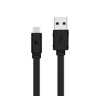 Кабель USB HOCO X5 Bambo USB - Type-C, 2.4А, 1 м, черный