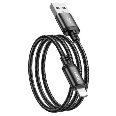 Кабель USB HOCO X89 Wind USB - Lightning, 2.4А, 1 м, черный