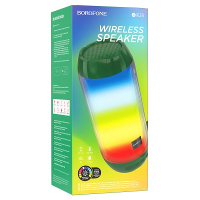Портативная колонка BOROFONE BR25 Crazy sound, Bluetooth, темно-зеленый
