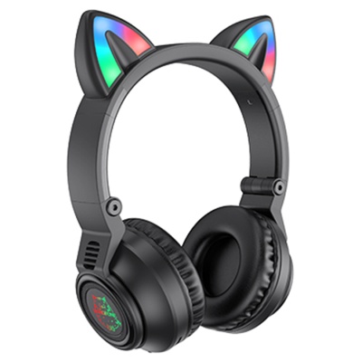 Беспроводные наушники накладные BOROFONE BO18 Cat ear, Bluetooth, черный