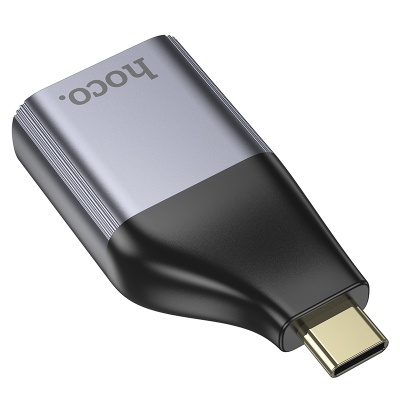 Переходник/Адаптер HOCO UA33 Type-C (m) - HDMI (f), серый металлик
