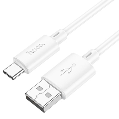 Кабель USB HOCO X88 Gratified USB - Type-C, 3A, 1 м, белый