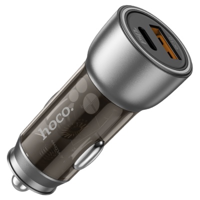 Автомобильное зарядное устройство HOCO NZ8 Sprinter, 1xUSB + 1xUSB-C, 43W, коричневый