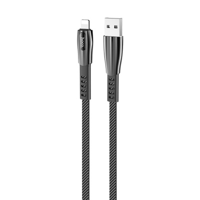 Кабель USB HOCO U70 Splendor USB - Lightning, 2.4А, 1.2 м, темно-серый