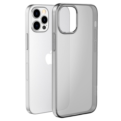 Чехол HOCO TPU Light Series для iPhone 12 Pro Max 6.7", темно-прозрачный