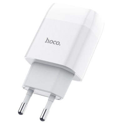 Сетевое зарядное устройство HOCO C72A Glorius single 1xUSB, 2.1A, 10W, белый