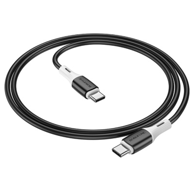 Кабель USB-C BOROFONE BX79 Type-C - Type-C, 3A, 60W, 1 м, черный