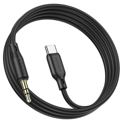 Аудиокабель BOROFONE BL18 AUX Jack 3,5 (m) - Type-C (m), 1 м, черный
