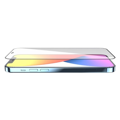 Защитное стекло HOCO A12 для iPhone 12 Mini 5.4", Full Glue 3D, 0.3mm, Test1, прозрачный+черная рамка