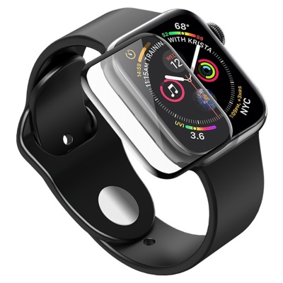Защитное стекло HOCO Tempered Glass для Apple Watch 4, Full Glue 3D, 44mm, прозрачный+черная рамка