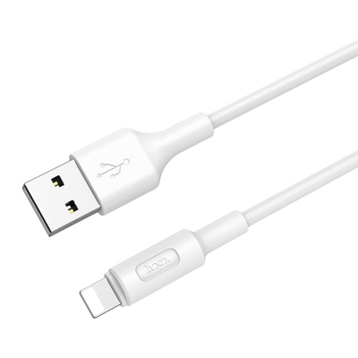 Кабель USB HOCO X25 Soarer USB - Lightning, 2А, 1 м, белый