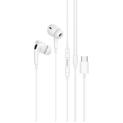 Проводные наушники HOCO M101 Pro Crystal, Type-C, 1.2 м, белый
