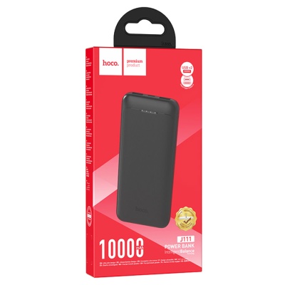 Портативный аккумулятор HOCO J111 Smart charge, 10000 мА⋅ч, черный