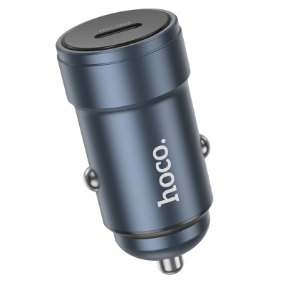 Автомобильное зарядное устройство HOCO Z57 Glorious, 1xUSB-C, 30W, серый металлик