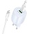 Сетевое зарядное устройство BOROFONE BA94A Lustrous 1xUSB + 1xUSB-C с Кабелем Type-C - Lightning, 3A, 30W, синий