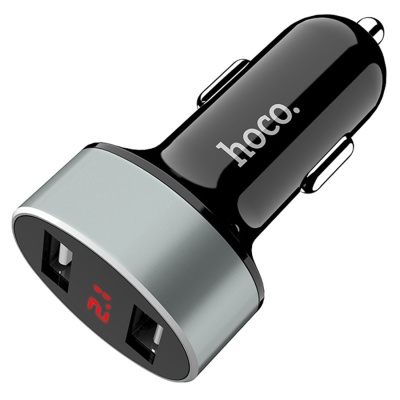 Автомобильное зарядное устройство HOCO Z26 high praise, 2xUSB, 2.1A, 10.5W, черный