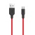 Кабель USB HOCO X21 Silicone USB - Type-C, 2А, 1 м, красный+черный
