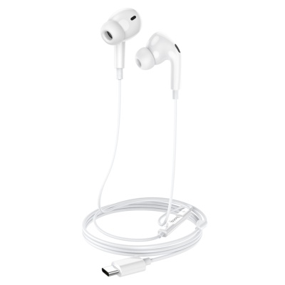 Проводные наушники HOCO M101 Pro Crystal, Type-C, 1.2 м, белый