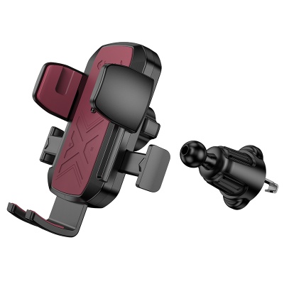 Автомобильный держатель HOCO H64 Gamble , зажимной, на воздуховод, черный+красный