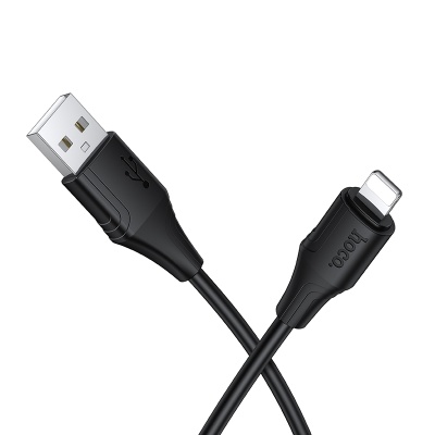 Кабель USB HOCO X124 Bien USB - Lightning, 2.4А, 1 м, черный